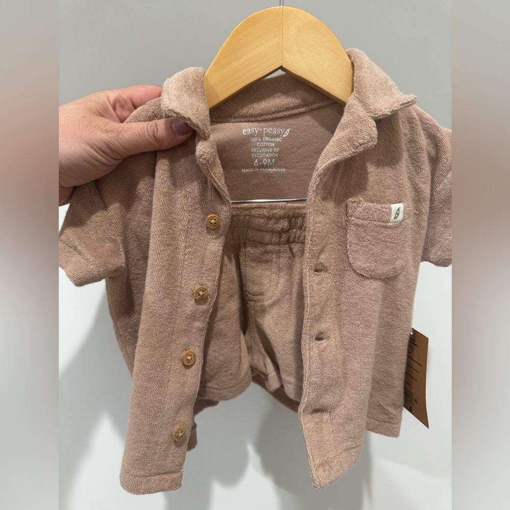 Easy peasy organic shorts set